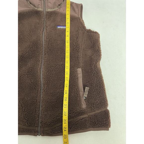 Patagonia Vest Adult Large Brown Retro Pile Fleece Womens - Picture 7 of 8